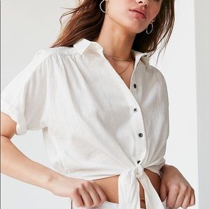 UO Jenna tie front shirt